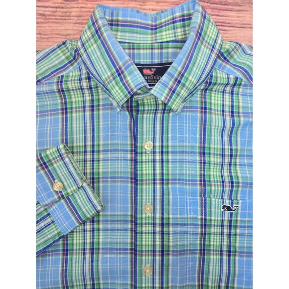 Vineyard Vines Mens Small Slim Fit Plaid Button Down Tucker Shirt - Picture 4 of 7